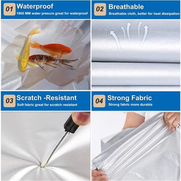 Full Exterior Covers 100% Waterproof, Universal Fit Toyota Camry Honda - Picture 2 of 8